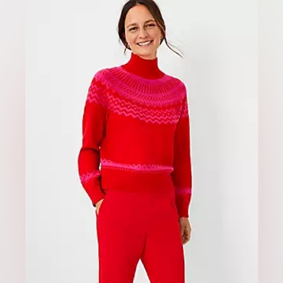 NWOT Ann Taylor Holiday Sweater - Picture 4 of 6